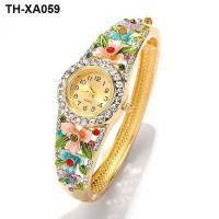 ราคา นาฬิกาข้อมือนาฬิกาอิเล็กทรอนิกส์อเนกประสงค์ Rhinestone สร้อยข้อมือสร้อยข้อมือกล่องของขวัญนาฬิกาข้อมือสตรี Cloisonne ยอดนิยม (19517102603)