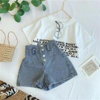 ราคา พร้อมส่ง ชุดเด็ก เซ็ท 2 ชิ้น เสื้อ กางเกง ชุดเด็กผู้หญิง กางเกงยีนเด็กญ ลายดอก ชุดเซ็ทเด็กผู้หญิ (18816211389)