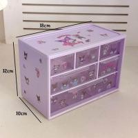 ราคา Sanrio Desktop Storage Box Kawaii Kuromi Cinnamoroll My Melody PomPomPurin Pochacco Anime Makeup Jewelry Stationery Tidy Case (20346575784)
