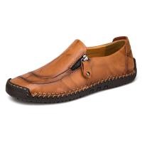 ราคา Spring Autumn Men Shoes Genuine Leather Fashion Male Casual Shoes outdoor Breathable Cow Leather Soft comfortable business affairs Mens Driving Shoes (19763972839)