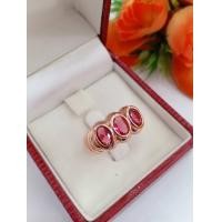 ราคา แหวนพลอยสีชมพู3เม็ดเศษนากแท้100 (16356163830)