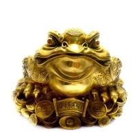 ราคา กบคาบเหรียญ ทองแดง คางคกมงคล กบ3ขา เซี่ยมซู้ lucky pure copper Feng shui fortune toad 14x13cm (4625722826)