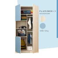 ราคา ตู้เสื้อผ้า 90 ซม รุ่น FLAMINGO 1 รหัสสินค้า WR918 (14654197693)