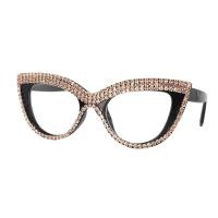 ราคา แว่นตาอ่านหนังสือป้องกันดวงตาสีฟ้าสำหรับผู้หญิงแว่นตาผู้สูงอายุพลอยเทียมทรงตาแมวสำหรับผู้หญิง (21067643534)