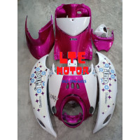 ราคา ชุดสี เฟรม YAMAHA FINO ฟีโน่ เก่า คาบู fino เก่า รถปี 2007 2012 ขาวชมพู ลายแฟชั่น เกย์เดียว 10 ชิ้น เกย์แยก 9 ชิ้น (10062293802)