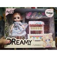 ราคา ตุ๊กตาDREAMY ตุ๊กตานัยตาแก้ว งอมือ งอแขน งอขาได้ มาพร้อมอุปกรณ์ขายของ ชุดเซ็ตตุ๊กตาขายของ NO 6635 (6108764674)