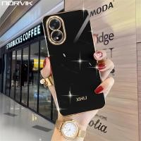 ราคา NORVIK เคสใส่โทรศัพท์ชุบหรูหราใหม่สำหรับ OPPO A38 OPPO A18เลนส์กล้องกันกระแทกรวมทุกอย่างเคสมือถือสีแมท N1 D3ฝาหลัง (21043901350)
