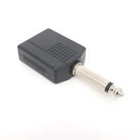 ราคา 6 35mm male to 6 35 Dual female 6 5mm 1 4 Mono Stereo Audio Jack Plug Adapter Microphone connector Y Splitter Converter YB11TH (21117885355)