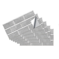 ราคา กระเบื้องสไตล์เมดิเตอร์เรเนียนลายอิฐสีเทาสำหรับบ้านเตาครัวผนังกาวใช้ง่ายปูกระเบื้องบางส่วน (21313635324)