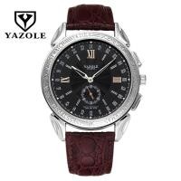 ราคา fashion watch yazole 419 fancy Brown man quartz watch stylish PU leather band big dial decorations Simple Casual watch manufacturers in china (21207284406)