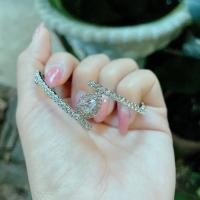 ราคา Titapa jewelryกำไลเพชรฝังเตยเพชรกลางหยดน้ำ1กะรัตล้อมเพชรเพชรครึ่งวงแบบสวยเก๋มาใหม่เพชรขาววิ้งน้ำ100คัดทุกเม็ดเหลี่ยมH Aน้ำลึกสวยเล่นไฟระยิบระยับงานปราณีตละเอียดมากตัวเรือนมีน้ำหนักแข็งแรงใส่ได้ทุกวันท