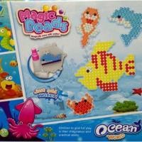 ราคา Aquabeads อควาบีท ลูกปัดสเปรย์น้ำ พร้อมชุดทำพวงกุญแจ ocean world peppapig princess (20413731727)