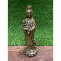 ราคา พระแม่กวนอิน เนื้อโลหะทองเหลืองหน้าตัก5นิ้ว (13933668548)