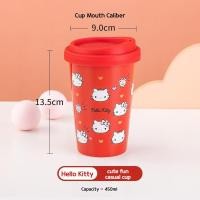 ราคา Sanrio แก้วเซรามิคลาย Hello Kitty ลาย My Melody Kuromi ขนาด450มล แก้วกาแฟแบบพกพาพร้อมฝาถ้วยน้ำถ้วยชาออฟฟิศกาแฟ (20239790450)