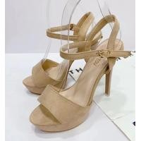 ราคา yeong yeou รองเท้าแตะแฟชั่นสไตล์เกาหลีส้นสูง 5 นิ้วหนังกำมะหยี่รัดข้อ รหัส yy6388 9 (19285486615)