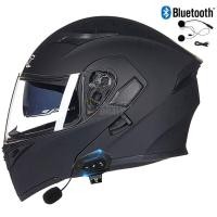ราคา GXT Motorcycle Bluetooth Helmet Flip Up Visor Dual Lens Casco Moto Men Motorcycle Helmet Full Face Casco Motorbike Helmets DOT (11347461187)