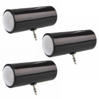ราคา 3X 3 5mm Jack Stereo Mini Speaker Portable MP3 Music Player Speaker Amplifier Loudspeaker for Tablet Black (20863384867)