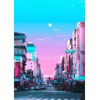 ราคา 80S Magic Aesthetic Moon รถผ้าใบ Wall Art Japan แรงบันดาลใจ City Night Street โปสเตอร์สำหรับ Kawaii Room Decor 1007 (20650848270)