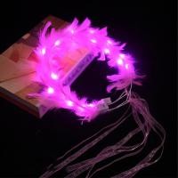 ราคา ที่คาดผมพวงมาลัยมงกุฎนางฟ้าขนนก LED มงกุฎดอกไม้1ชิ้นที่ที่คาดผมมงกุฎสว่างขึ้นขนนกสำหรับงานเทศกาลงานแต่งงาน (17280969610)