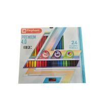 ราคา ตราช้างดินสอสีไม้แท่งยาว PREMIUM 24 สี 1 กล่อง (5497202625)