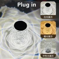 ราคา อิตาลีแบบชาร์จไฟบรรยากาศโคมไฟเพชรกุหลาบคืนคริสตัลไฟ Led แฟนซี RGB ของขวัญแสง (16116787574)