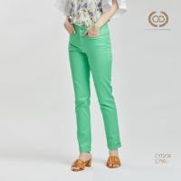 ราคา C D ซีแอนด์ดี Pants กางเกงขายาวทรงสกินนี่ดีเทลพับปลายขาเบิ้ล เนื้อผ้าคอตตอน สีเขียวอ่อน กางเกง กางเกงขายาวผญ กางเกงขายาว CYT2GR (9244864846)
