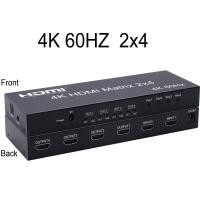 ราคา สวิตช์ตัวแยก HDMI 4K 60Hz HDMI Matrix 2X4 2 In 4เครื่องแยกสัญญาณเสียง HDMI 2 0 4X2 Matrix 1080P สำหรับ PS3 4 DVD จอพีซีไปยังทีวี (19708232917)
