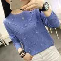 ราคา เสื้อสเวตเตอร์สำหรับผู้หญิงชุดเดรสฤดูใบไม้ผลิทรงหลวมมีรูสำหรับผู้ชายตัวเล็กสไตล์ใหม่2022เสื้อถักแขนคอกลมยาวต่ำ Tjavascript Op Fashion (16973533497)