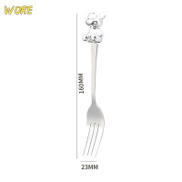 ราคา Lowest price WORE ช้อนส้อมสเตนเลส1ชิ้นช้อนส้อมช้อนชาลายการ์ตูนหมีเครื่องครัว (20139888872)