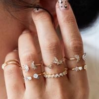 ราคา Womens Vintage Diamond Set Vintage Crystal Wedding Ring Womens Diamond Ring Set Bohemian Diamond Ring Set Crystal Butterfly Flower Ring (19877320501)