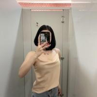 ราคา Ey official 701 พร้อมส่งเสื้อสายเดี่ยวคอถ่วงแต่งโซ่ข้างช้ายสายปรับได้เนื้อผ้าซาติน (19667062804)