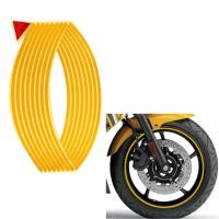 ราคา ขอบสะท้อนแสงยางล้อจักรยานรถยนต์จักรยานยนต์1ชุด 16ชิ้นแต่งรถ12นิ้วสติ๊กเกอร์และรูปลอกสีเหลืองสติ๊กเกอร์ตกแต่ง (20209930931)