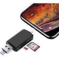 ราคา 2in1 Flash drive และ Card Reader ใช้กับ iPhone 5 12 ได้ รองรับการโอนถ่ายข้อมูล SD Card Reader Micro USB OTG Adapter and USB 2 0 Portable Memory Card Reader for SD TF SDXC SDHC MMC RS MMC Micro SD Micr