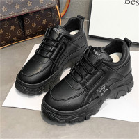 ราคา รองเท้าผ้าใบ เสริมส้น 5 ซม สีขาว สีดำ แฟชั่น รองเท้าผู้หญิง (17624495192)