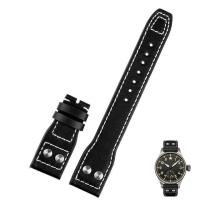 ราคา For IWC Genuine Cowhide Leather Watch Band Big Pilot Flamethrower Little Prince Mark 18 Strap Willow Nail Bracelet Belt 22mm (20436167549)