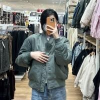 ราคา Uniqlo Sanlitun produced military style jacket bomber jacket coat baseball uniform quilted jacket cotton clothing 453617 (20402204768)