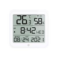 ราคา Smart Home Wifi Humidity Sensor Humidity Sensor Smart Life Indoor Temperature Alarm Sensor with Clock Function for Home (20039202988)