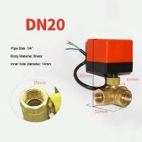 ราคา 3 4 Three Way Motorized Ball Valve 220V 12V 24V 3 Wire 2 Point Control Brass Electric Ball Valve (20384880483)