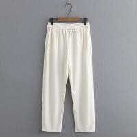 ราคา มีไซส์ใหญ่ Plus Size Womens Elastic Waist Solid Color Spring Summer White Black Pants Casual Female Harem Trousers (18347336872)