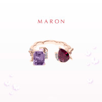 ราคา MARON Happy Dream Open Ring with Amethyst and Rhodolite ชุบ Rose Gold แหวนพลอยอเมทิสต์ โรโดไลท์การ์เน็ต นิยามความสุขดั่งฝันยามฟ้าหลังฝน (21092585397)