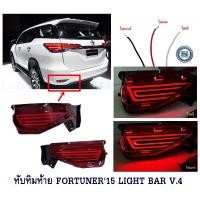 ราคา ทับทิมท้าย TOYOTA FORTUNER 2015 2021 LIGHT BAR V 4 โตโยต้า ฟอจูนเนอร์ 2015 2021 ไฟทับทิมท้าย Fortuner Legender 2015 2017 2019 2020 2022 2023 ใส่ได้ทุกโฉม (8746863117)
