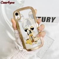 ราคา เคสซิลิโคนนิ่มเคสโทรศัพท์ Case4you สำหรับ iPhone 6 7 8 S Plus SE XR XS XS MAX ขอบลอนการ์ตูน Mickey Mouse (18572362516)