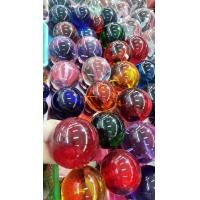 ราคา ลูกแก้วสีส้ม8ซม พร้อมฐานขาไม้ ลูกแก้วแช่น้ำตากแดดไม่ได้ (14691556716)