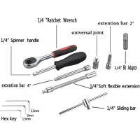 ราคา Janet ชุดบล็อกประแจ เครื่องมือช่าง ชุดประเเจ ประแจ ชุดบล็อก 46 ชิ้น ขนาด 1 4 2 หุน จำนวน 46 pcs บล็อก ชุดเครื่องมือช่าง ชุดบล็อก46 เครื่องมือช่างชุดเครื่องมือประแจชุดบล็อก46ชิ้นSocketInnTechผลิตจากเหล