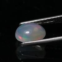 ราคา 1 30 ct พลอยแท้ ไวท์ โอปอล White opal เอธิโอเปีย เหลือบรุ้ง ทรงไข่หลังเบี้ย (21029603932)
