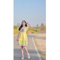 ราคา ชุดพื้นเมือง เดรสผ้าฝ้ายทรงโมเดิลเกาหลี ผ้าฝอกนุ่ม สีไม่ตก มีS XL สินค้ามีพร้อมส่ง (17839234441)