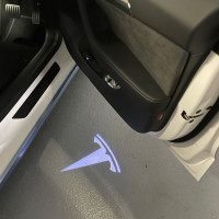 ราคา YY Ultra Bright for Tesla Welcome Light LED Car Door Courtesy Logo Laser Projector Ghost Shadow Lamp MODEL 3 S X Y (11648510398)
