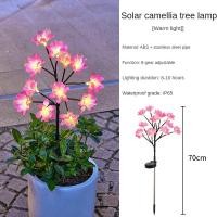 ราคา โคมไฟพลังงานแสงอาทิตย์ LED สำหรับตกแต่งโคมไฟพลังงานแสงอาทิตย์กลางแจ้งกันน้ำโคมไฟตั้งพื้นโคมไฟตุ๊กตาตกแต่งสวนดอกไม้สีชมพู Camellia โคมไฟตกแต่งสนามหญ้าในสวน (20613608656)