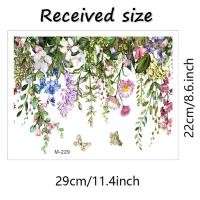 ราคา สติกเกอร์ติดผนังลายใบไม้สีเขียวติดสติ๊กเกอร์ติดห้องน้ำรูปลอกตกแต่งบ้านดอกไม้สวยงามมีกาวในตัว (20727342333)