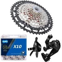 ราคา 10 Speed MTB Groupset KMC โซ่ X10 10 Speed 11 50T Cassette 1X10 Speed Derailleur ด้านหลัง Shifter (16458886698)